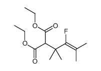 diethyl 2-(3-fluoro-2,4-dimethylpent-3-en-2-yl)propanedioate结构式