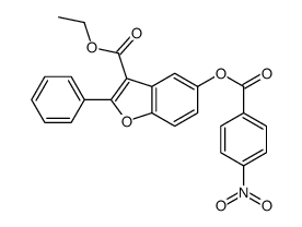 ethyl 5-(4-nitrobenzoyl)oxy-2-phenyl-1-benzofuran-3-carboxylate Structure