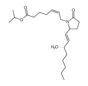 (Z)-7-[2-((E)-3-Hydroxy-oct-1-enyl)-5-oxo-pyrrolidin-1-yl]-hept-5-enoic acid isopropyl ester Structure