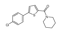 [5-(4-chlorophenyl)thiophen-2-yl]-piperidin-1-ylmethanone结构式