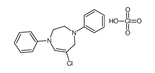 6-chloro-1,4-diphenyl-1,2,3,5-tetrahydro-1,4-diazepin-1-ium,perchlorate结构式