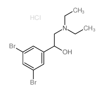 Benzenemethanol,3,5-dibromo-a-[(diethylamino)methyl]-,hydrochloride (1:1) Structure