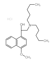 1-Naphthalenemethanol, a-[(dipentylamino)methyl]-4-methoxy-,hydrochloride (1:1) structure