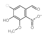 5-chloro-4-hydroxy-3-methoxy-2-nitrobenzaldehyde Structure