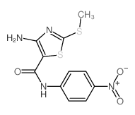 4-amino-2-methylsulfanyl-N-(4-nitrophenyl)-1,3-thiazole-5-carboxamide结构式