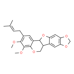(6aR)-6aα,12aα-Dihydro-3,4-dimethoxy-2-(3-methyl-2-butenyl)-6H-[1,3]dioxolo[5,6]benzofuro[3,2-c][1]benzopyran Structure