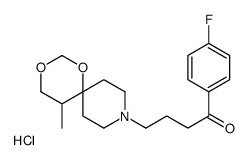 1-(4-fluorophenyl)-4-(5-methyl-1,3-dioxa-9-azoniaspiro[5.5]undecan-9-yl)butan-1-one,chloride结构式