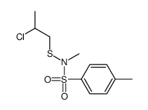 N-(2-chloropropylsulfanyl)-N,4-dimethylbenzenesulfonamide结构式