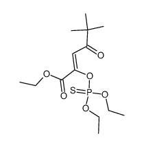 O,O-Diethyl-O-(1-carbethoxy-2-tert.pentylryl-vinyl)thionophosphorsaeureester Structure