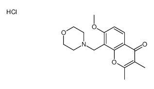 7-methoxy-2,3-dimethyl-8-(morpholin-4-ium-4-ylmethyl)chromen-4-one,chloride Structure