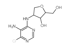 D-Arabinitol,2-[(5-amino-6-chloro-4-pyrimidinyl)amino]-1,4-anhydro-2-deoxy- (9CI) Structure