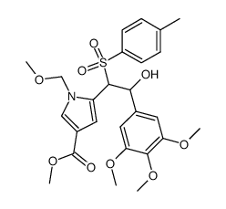 methyl 2-[2-hydroxy-2-(3,4,5-trimethoxyphenyl)-1-tosylethyl]-N-methoxymethylpyrrole-4-carboxylate结构式