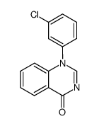1-(3-chloro-phenyl)-1H-quinazolin-4-one结构式