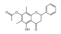 7-acetoxy-5-hydroxy-6,8-dimethyl-2-phenyl-chroman-4-one结构式