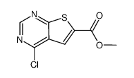 4-chloro-thieno[2,3-d]pyrimidine-6-carboxylic acid methyl ester结构式