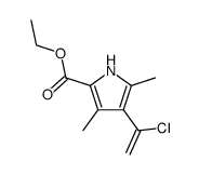 3-(A-CHLOROETHENYL)-2,4-DIMETHYL-5-CARBETHOXYPYRROLE结构式