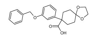 1-[m-(benzyloxy)phenyl]-4-oxocyclohexane-1-carboxylic acid ethylene ketal Structure
