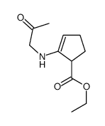 ethyl 2-(2-oxopropylamino)cyclopent-2-ene-1-carboxylate结构式