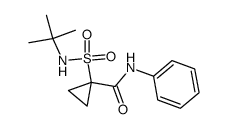 N-tert-butyl-(1-phenylaminocarboxy)-cyclopropanesulfonamide结构式