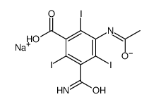 5-Acetylamino-2,4,6-triiodoisophthalamic acid sodium salt Structure