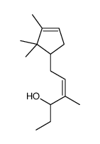 (E)-4-methyl-6-(2,2,3-trimethylcyclopent-3-en-1-yl)hex-4-en-3-ol结构式