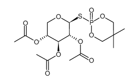 (2S,3R,4S,5R)-2-((5,5-dimethyl-2-oxido-1,3,2-dioxaphosphinan-2-yl)thio)tetrahydro-2H-pyran-3,4,5-triyl triacetate Structure