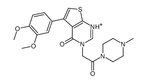 5-(3,4-dimethoxyphenyl)-3-[2-(4-methylpiperazin-4-ium-1-yl)-2-oxoethyl]thieno[2,3-d]pyrimidin-4-one Structure