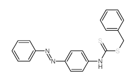 1-benzylsulfanyl-N-(4-phenyldiazenylphenyl)methanethioamide结构式