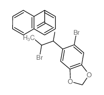 1-Naphthalenecarboxylicacid, 2-bromo-1-(6-bromo-1,3-benzodioxol-5-yl)propyl ester structure