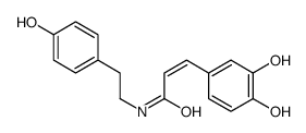 3-(3,4-dihydroxyphenyl)-N-[2-(4-hydroxyphenyl)ethyl]prop-2-enamide结构式