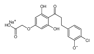 sodium,2-[4-[3-(4-chloro-3-hydroxyphenyl)propanoyl]-3,5-dihydroxyphenoxy]acetate结构式