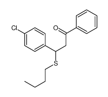 3-butylsulfanyl-3-(4-chlorophenyl)-1-phenylpropan-1-one Structure