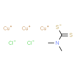 Tricopper dichloride dimethyldithiocarbamate Structure