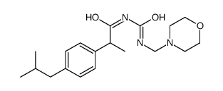 2-[4-(2-methylpropyl)phenyl]-N-(morpholin-4-ylmethylcarbamoyl)propanamide结构式