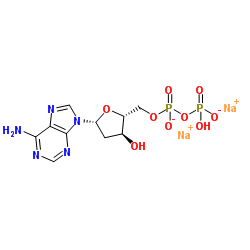 2ˊ-脱氧腺苷 5ˊ-二磷酸钠盐结构式