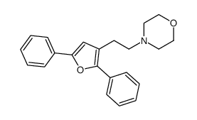4-[2-(2,5-Diphenyl-3-furyl)ethyl]morpholine Structure