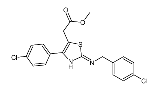 methyl 2-[4-(4-chlorophenyl)-2-[(4-chlorophenyl)methylamino]-1,3-thiazol-5-yl]acetate Structure