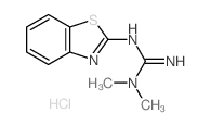 Guanidine,N'-2-benzothiazolyl-N,N-dimethyl-, hydrochloride (1:1) structure