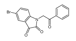 5-bromo-1-phenacylindole-2,3-dione结构式