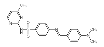 4-[(4-dimethylaminophenyl)methylideneamino]-N-(4-methylpyrimidin-2-yl)benzenesulfonamide structure