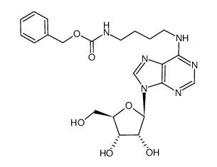 N6-(benzyloxycarbonylaminobutyl)adenosine结构式