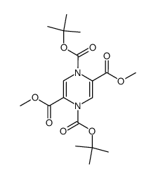 N,N-bis-(tert-butoxycarbonyl)-2,5-bis-methoxycarbonyl-1,4-dihydropyrazine Structure