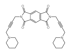 1,2,4,5-Benzenetetracarboxylic 1,2:4,5-diimide, N,N-bis(4-(piperidino)but-2-ynyl)- Structure