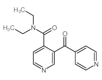 4-Pyridinecarboxamide,N,N-diethyl-3-(4-pyridinylcarbonyl)- Structure