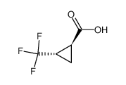 (+/-)-trans-2-(Trifluoromethyl)cyclopropanecarboxylic acid结构式