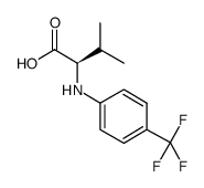 (R)-2-(4-trifluoromethylphenylamino)-3-methylbutanoic acid结构式