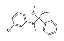 3-chloro-N-(dimethoxy(phenyl)methyl)-N-methylaniline结构式