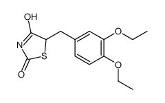 5-[(3,4-diethoxyphenyl)methyl]-1,3-thiazolidine-2,4-dione结构式