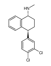 trans-(1R,4S)-N-methyl-4-(3,4-dichlorophenyl)-1,2,3,4-tetrahydro-1-naphthalenamine结构式