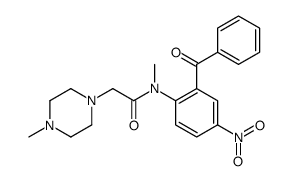 N-(2-benzoyl-4-nitrophenyl)-N-methyl-2-(4-methylpiperazin-1-yl)acetamide结构式